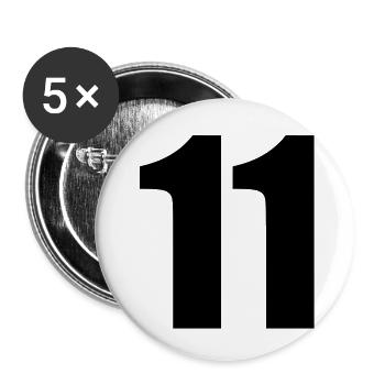 11 - Buttons groß 56 mm (5er Pack) - Weiß - Vorne