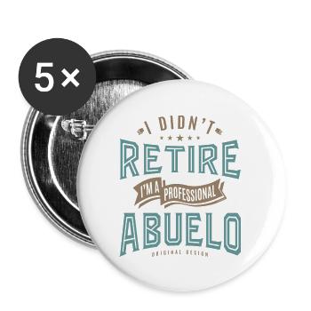 Professional Abuelo - Buttons large 2.2''/56 mm (5-pack) - white - Front