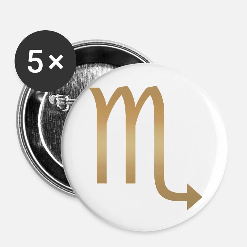 Scorpion - Buttons large 2.2''/56 mm (5-pack) - white