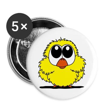 Chick - Buttons large 2.2''/56 mm (5-pack) - white - Front