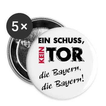 Un tir un but, Bayern - Lot de 5 grands badges (56 mm) - blanc - Devant