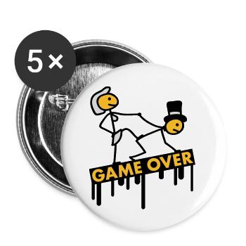 bachelor_party_game_over - Buttons large 2.2''/56 mm (5-pack) - white - Front