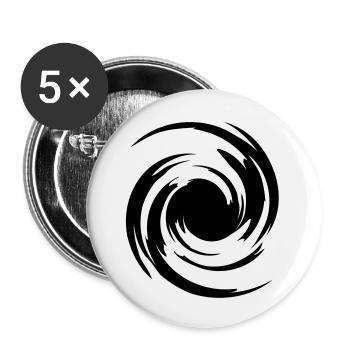big_swirl - Buttons large 2.2''/56 mm (5-pack) - white - Front