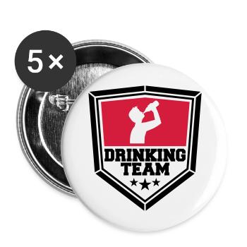schild wappen cool logo text alkohol b - Buttons groß 56 mm (5er Pack) - Weiß - Vorne