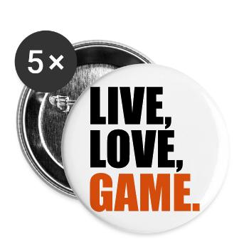 gamer - Buttons groß 56 mm (5er Pack) - Weiß - Vorne