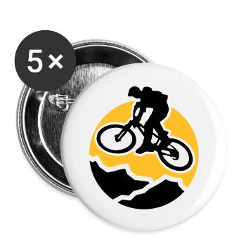 MountainBiker3 - Buttons large 2.2''/56 mm (5-pack) - white - Front