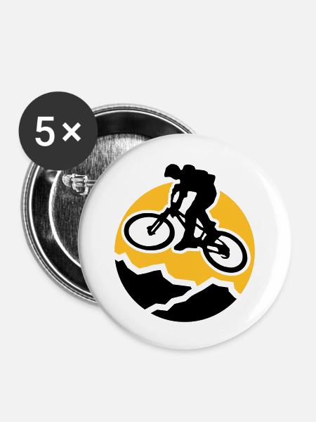 MountainBiker3 - Buttons large 2.2''/56 mm (5-pack) - white
