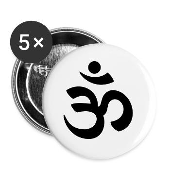 Om - Buttons groß 56 mm (5er Pack) - Weiß - Vorne