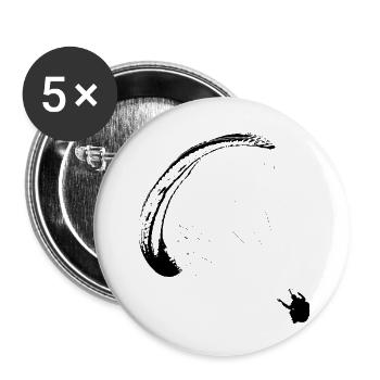 paraglider bw - Buttons groß 56 mm (5er Pack) - Weiß - Vorne