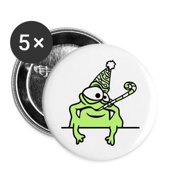 text rahmen schreiben mauer geburtstag alleine ein - Buttons groß 56 mm (5er Pack) - Weiß - Vorne