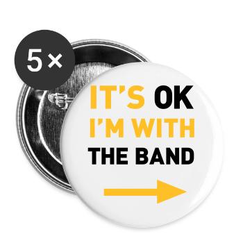Im with the Band - Buttons large 2.2''/56 mm (5-pack) - white - Front