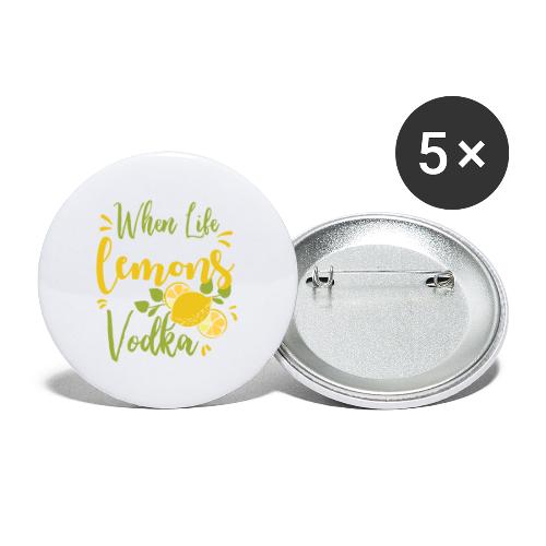 vodka lemon - Buttons groß 56 mm (5er Pack)
