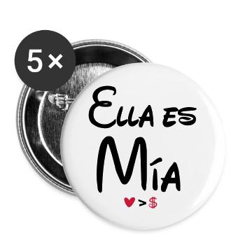 ella_es_mia - Buttons groß 56 mm (5er Pack) - Weiß - Vorne