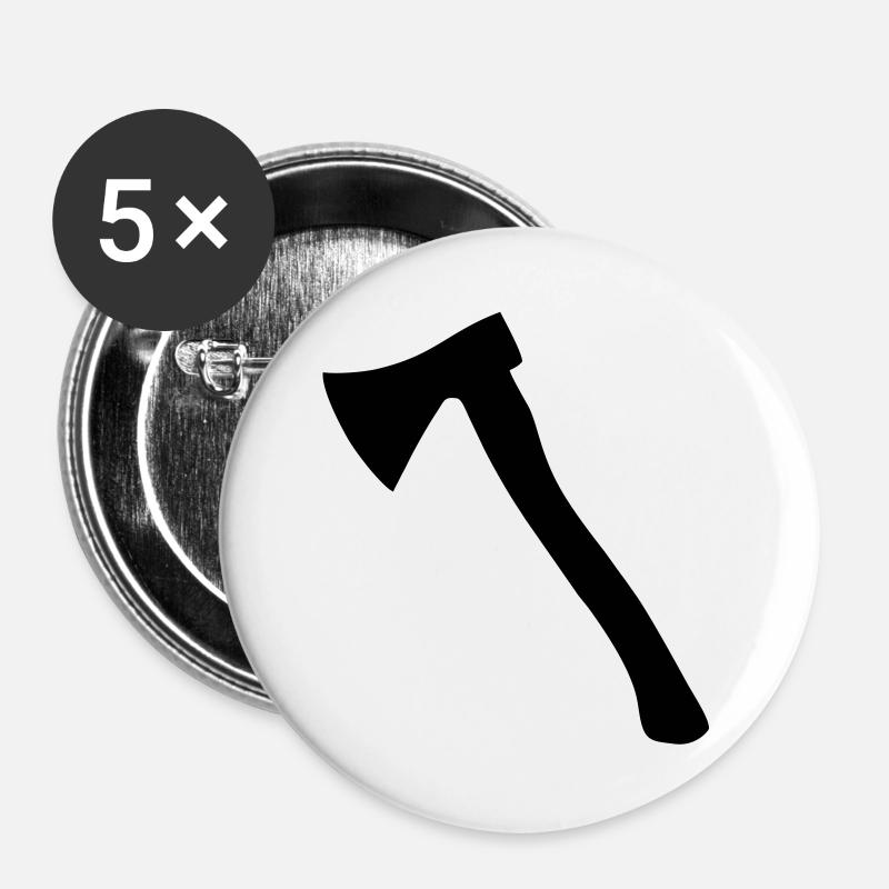 Hachette - Lot de 5 grands badges (56 mm) - blanc