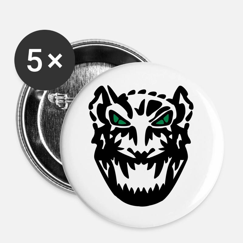 tiger_ear_vec_2 en - Buttons large 2.2''/56 mm (5-pack) - white