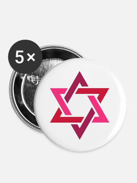 Juda__V002 - Buttons groß 56 mm (5er Pack) - Weiß
