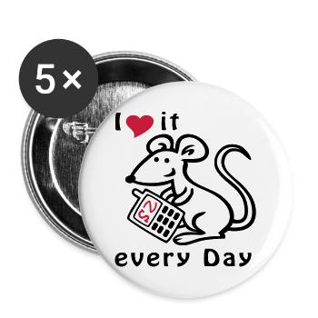 Mobile Phone, Mouse, Chat - Buttons large 2.2''/56 mm (5-pack) - white - Front