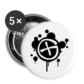 GX Splash - Buttons groß 56 mm (5er Pack) - Weiß - Vorne
