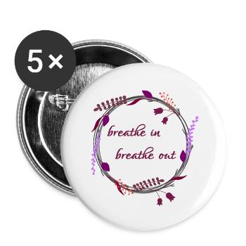 Relax - Buttons large 2.2''/56 mm (5-pack) - white - Front