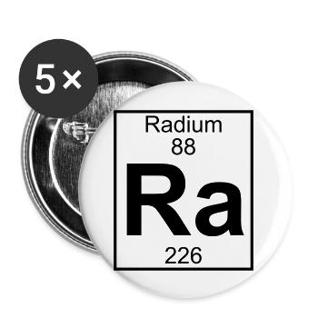 Radium (Ra) (element 88) - Buttons large 2.2''/56 mm (5-pack) - white - Front