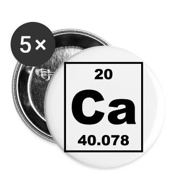 Element 020 - Ca (calcium) - Small - Buttons groß 56 mm (5er Pack) - Weiß - Vorne