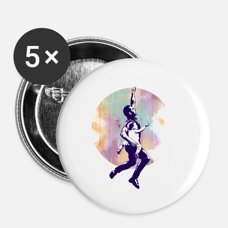 MALIAN HERO - Buttons large 2.2''/56 mm (5-pack) - white