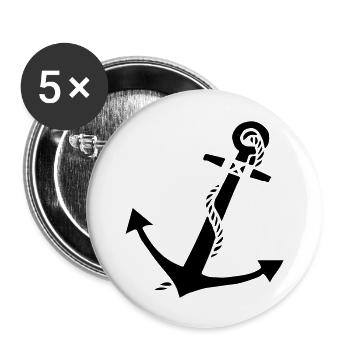 anchor - Buttons groß 56 mm (5er Pack) - Weiß - Vorne