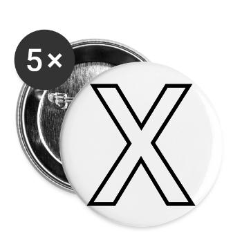 X - Buttons groß 56 mm (5er Pack) - Weiß - Vorne