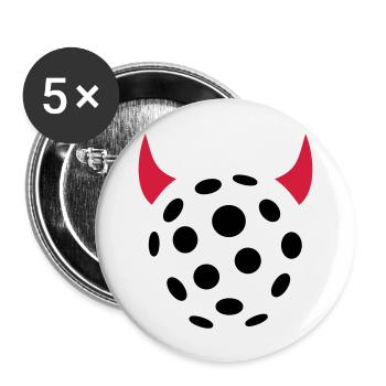 Floorball - Buttons groß 56 mm (5er Pack) - Weiß - Vorne