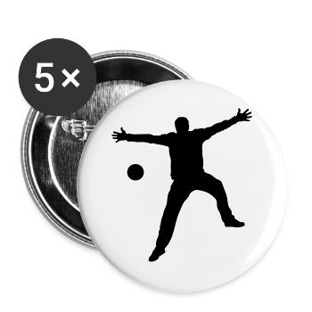 Handball Gardien - Lot de 5 grands badges (56 mm) - blanc - Devant