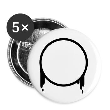 circle - Buttons large 2.2''/56 mm (5-pack) - white - Front