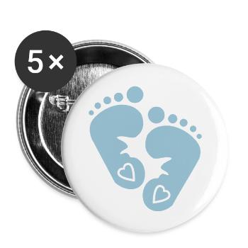 Baby - Buttons groß 56 mm (5er Pack) - Weiß - Vorne
