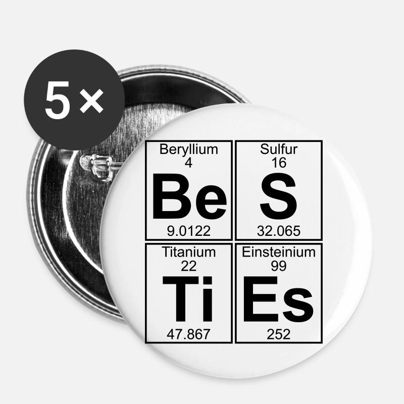Be-S-Ti-Es (besties) - Full - Buttons large 2.2''/56 mm (5-pack) - white