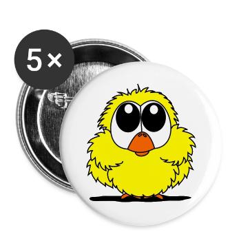 Küken süss - Buttons groß 56 mm (5er Pack) - Weiß - Vorne