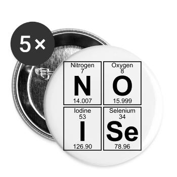 N-O-I-Se (noise) - Full - Buttons large 2.2''/56 mm (5-pack) - white - Front