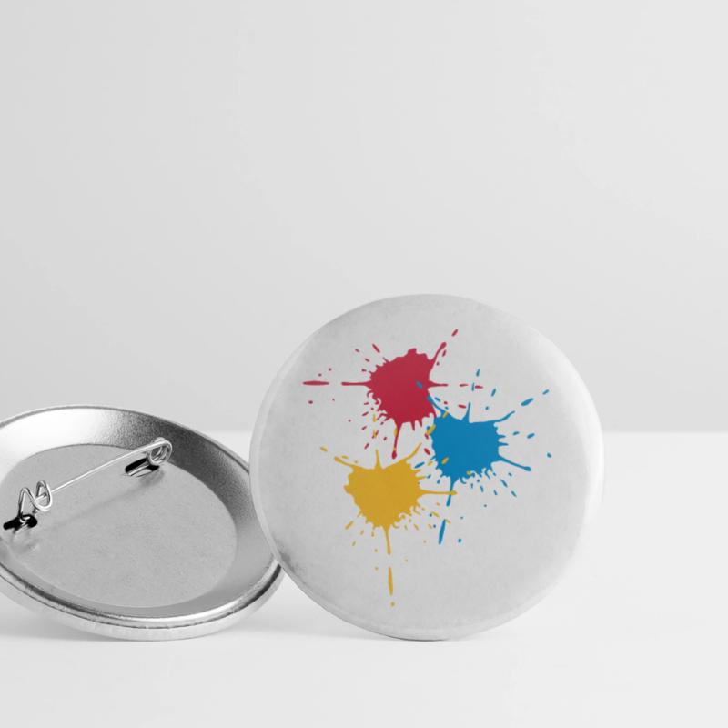 3 basic colors - Splash - V3 Buttons large 2.2''/56 mm (5-pack)