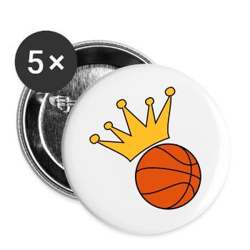 Basketball - Buttons large 2.2''/56 mm (5-pack) - white - Front