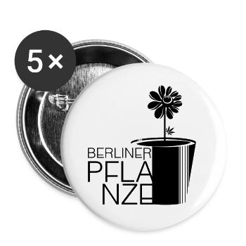 Berliner Pflanze - BERLIN, BERLIN - Buttons groß 56 mm (5er Pack) - Weiß - Vorne