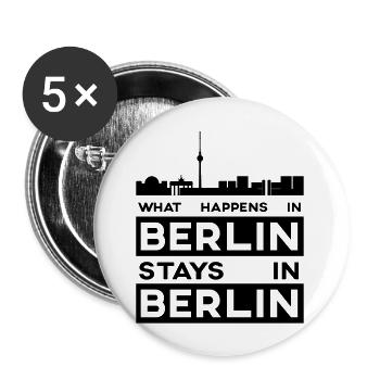 Berlin - Buttons groß 56 mm (5er Pack) - Weiß - Vorne
