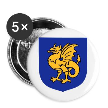 fantasy creature griffin drawing Bornholm - Buttons large 2.2''/56 mm (5-pack) - white - Front