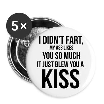 Fart - Buttons large 2.2''/56 mm (5-pack) - white - Front