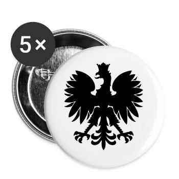 polish eagle - Buttons large 2.2''/56 mm (5-pack) - white - Front