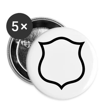 Forme / Symbole / Rond / Custom / Personnaliser - Lot de 5 grands badges (56 mm) - blanc - Devant
