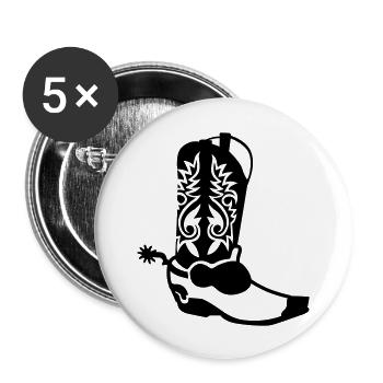 cowboy - Buttons groß 56 mm (5er Pack) - Weiß - Vorne