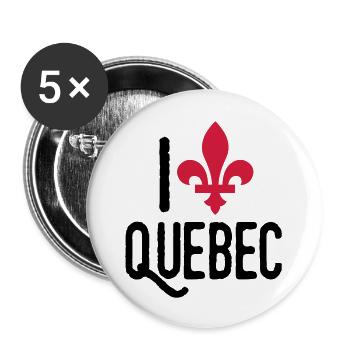quebec - Buttons groß 56 mm (5er Pack) - Weiß - Vorne