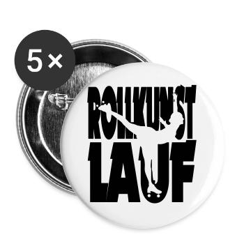 Rollkunstlauf Schnitt 1 - Buttons groß 56 mm (5er Pack) - Weiß - Vorne