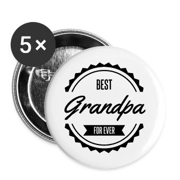 best grandpa - Buttons groß 56 mm (5er Pack) - Weiß - Vorne