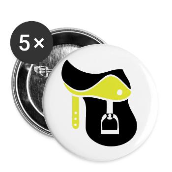 sattel_02 - Buttons groß 56 mm (5er Pack) - Weiß - Vorne