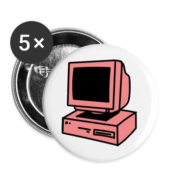 Computer - Buttons large 2.2''/56 mm (5-pack) - white - Front