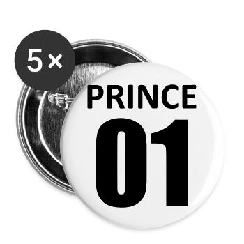 prince 01 - Buttons groß 56 mm (5er Pack) - Weiß - Vorne
